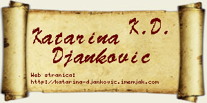 Katarina Đanković vizit kartica